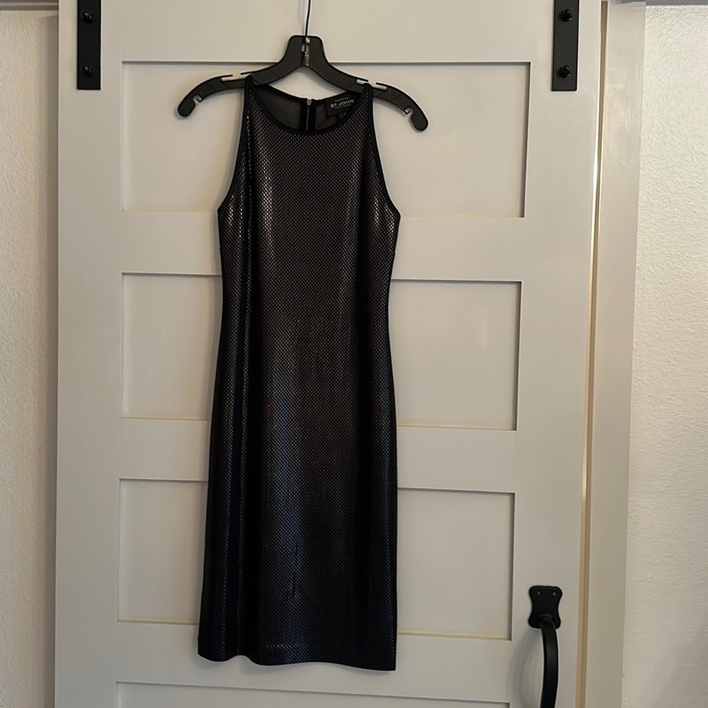 St. John Black Beaded Special Occasion Dress Size 2
